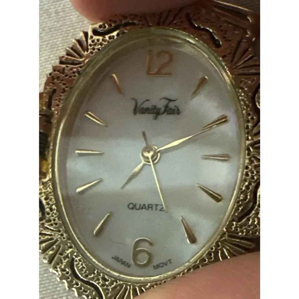 Vintage Vanity Fair Gold Gold Tone Pendant Watch Needs Battery!